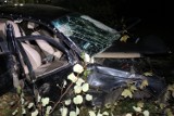 Makabryczny wypadek pod Głogowem. BMW roztrzaskało się na kawałki [ZDJĘCIA]