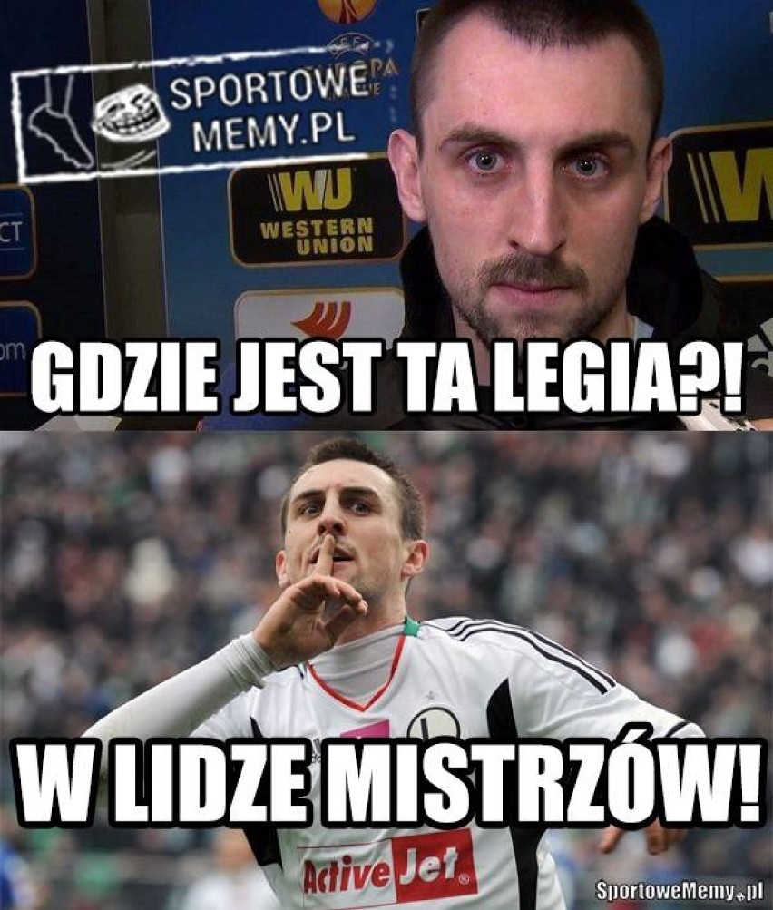 Legia Warszawa w Lidze Mistrzów [MEMY]. Co to byłby za awans...