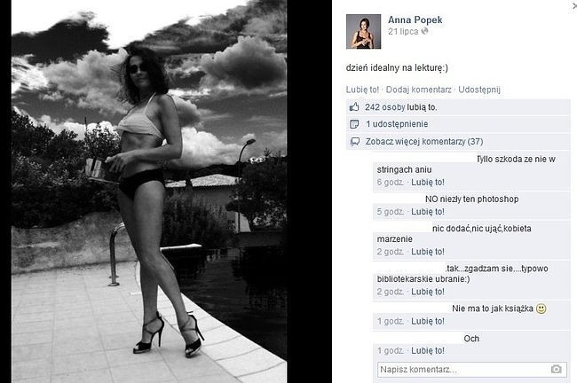 Anna Popek (fot. screen z Facebook.com)