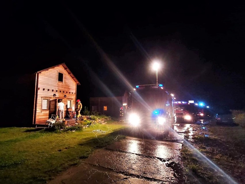 Pożar domku letniskowego 17.09.2022 - Perlino ul. Alpejska, gmina Gniewino