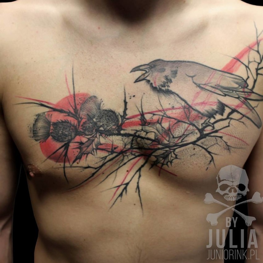 Tatuaż, styl: grafika