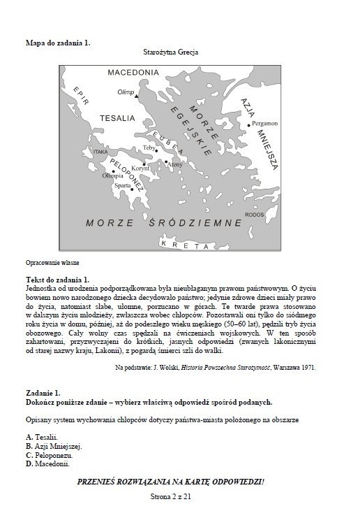 Próbne testy gimnazjalne - Historia i WOS [ARKUSZE, ODPOWIEDZI]