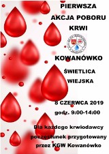 Pierwsza akcja poboru krwi w świetlicy wiejskiej Kowanówku