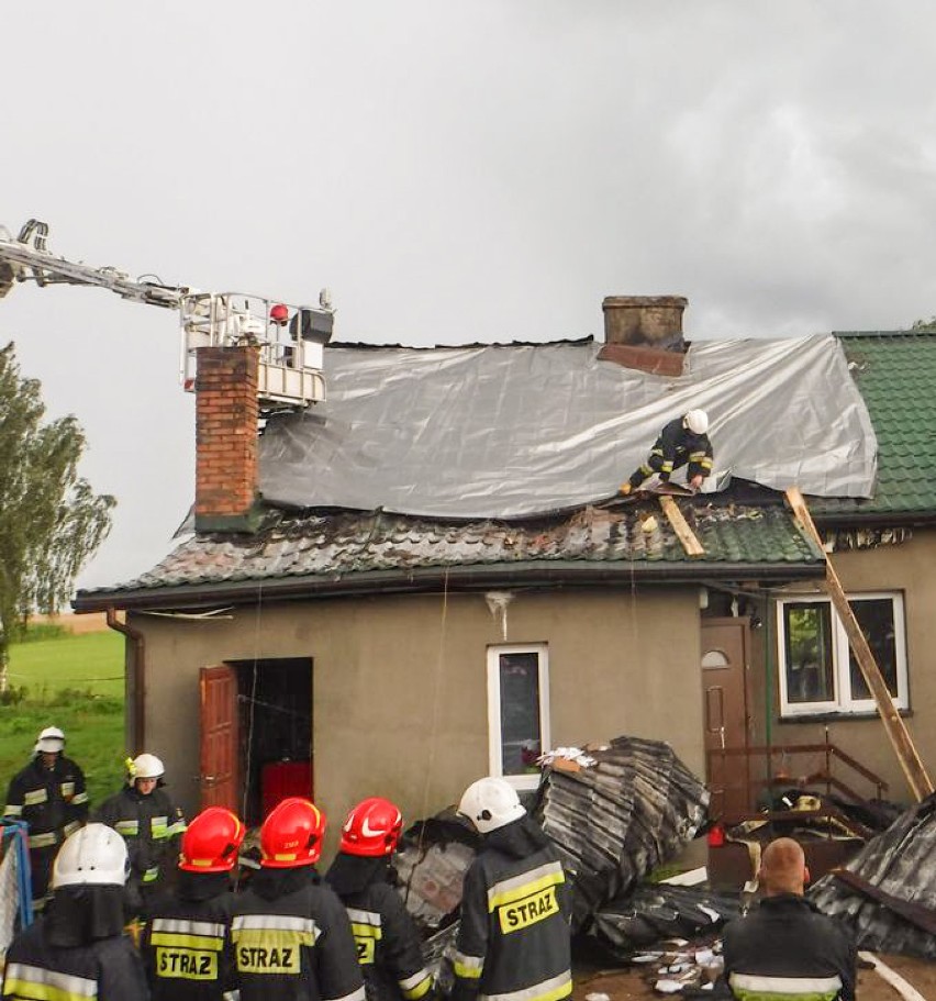 Pożar domu w Potrzaskowie