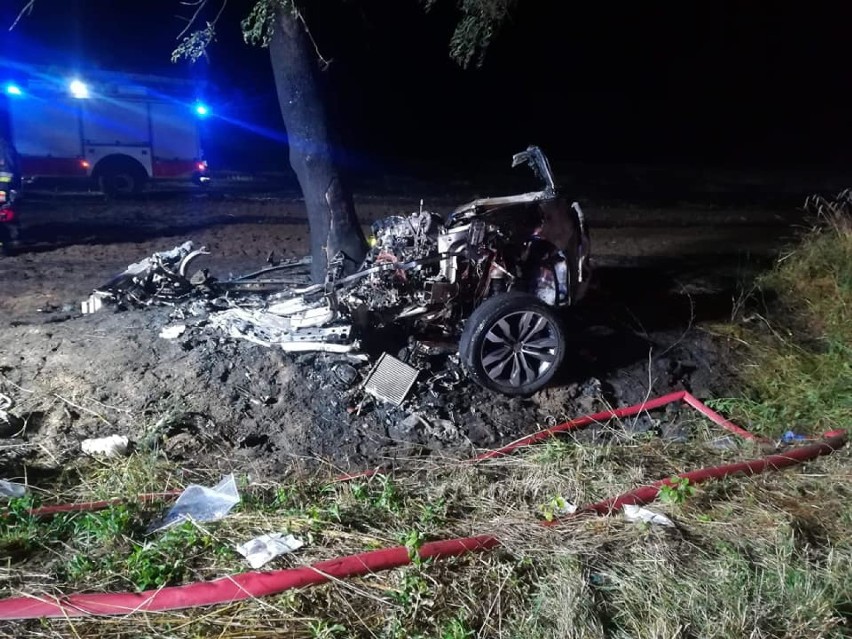 Tragiczny wypadek na drodze Lutom - Ryżyn (21.07.2019)