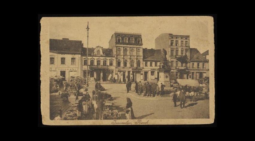 Rynek w Inowrocławiu około 1910 roku.