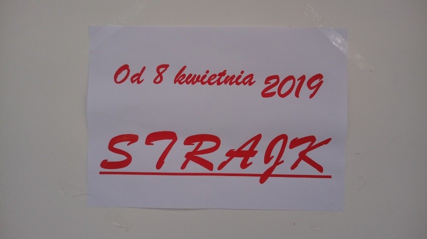 Strajk nauczycieli 2019. Gorzów Wlkp. W szkole przy ul....