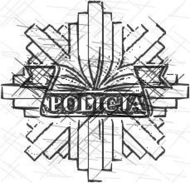 Logo policji w wersji szarej i biednej jak policyjna rzeczywistość ;)