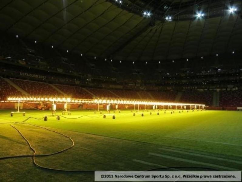Przed Euro 2012 pielęgnują murawę na Stadionie Narodowym (ZDJĘCIA)