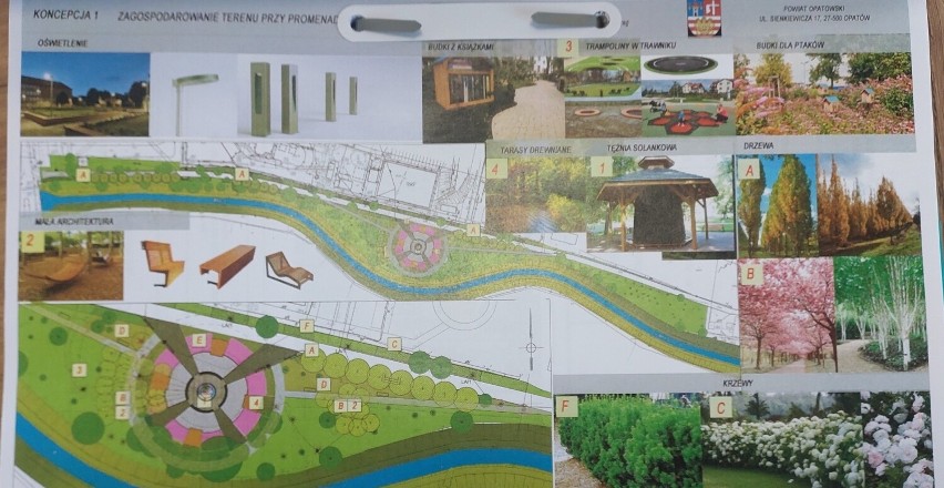 Wielkie plany na „Promenadę” w Opatowie. Będą kwiaty, drzewa, tężnia i pole kamperowe. Jest projekt