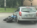 Wypadek motocyklisty na Zielonej w Łodzi