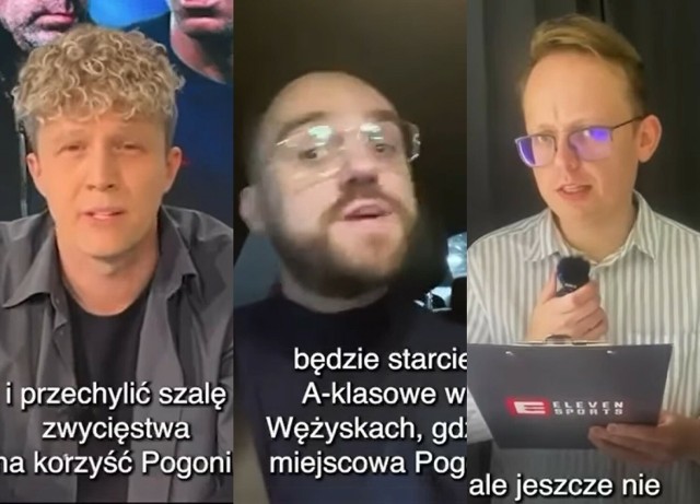 Maciej Kruk, Mateusz Święcicki i Sebastian Chabiniak zapowiedzieli mecz... A-klasy między Pogonią Wężyska a Zorzą Mostki!