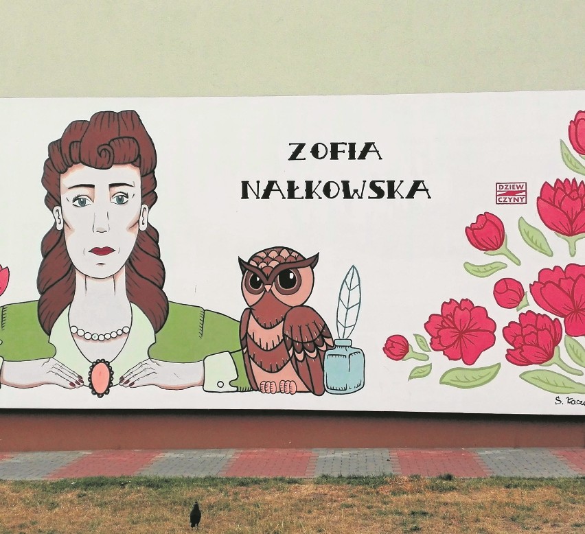 Mural poświęcony Zofii Nałkowskiej.