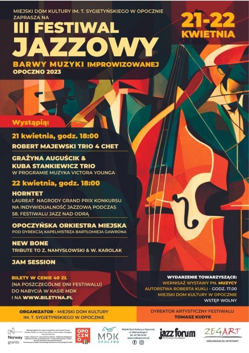 Festiwal Jazzowy w Opocznie w weekend 21-22 kwietnia....