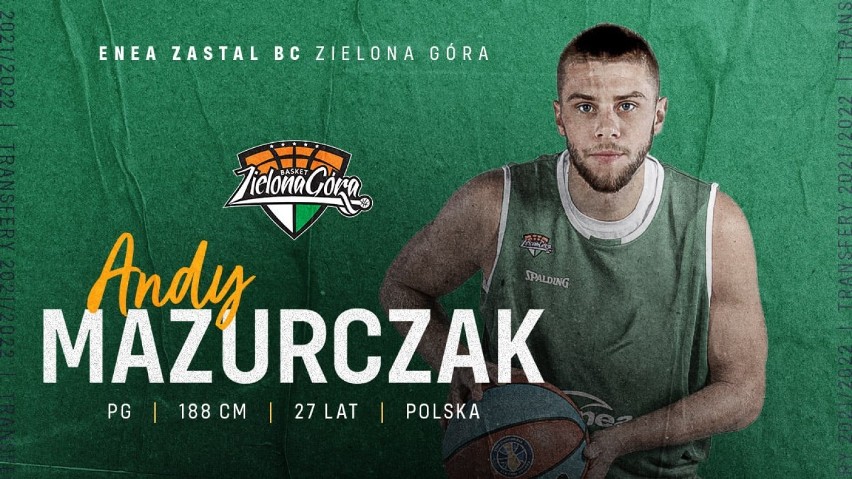 Andy Mazurczak, nowy koszykarz Enei Zastalu BC Zielona Góra.