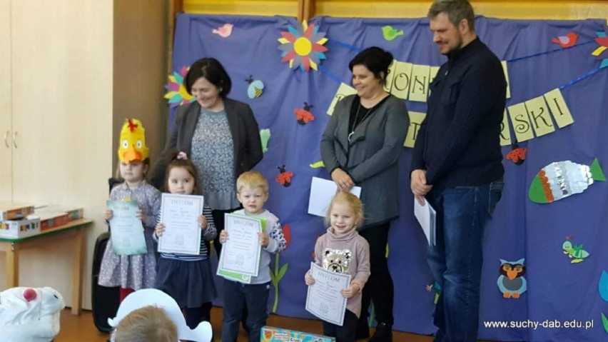 Suchy Dąb: Przedszkolaki wzięły udział w Konkursie Recytatorskim  "Zwierzęta w poezji dziecięcej" [ZDJĘCIA]