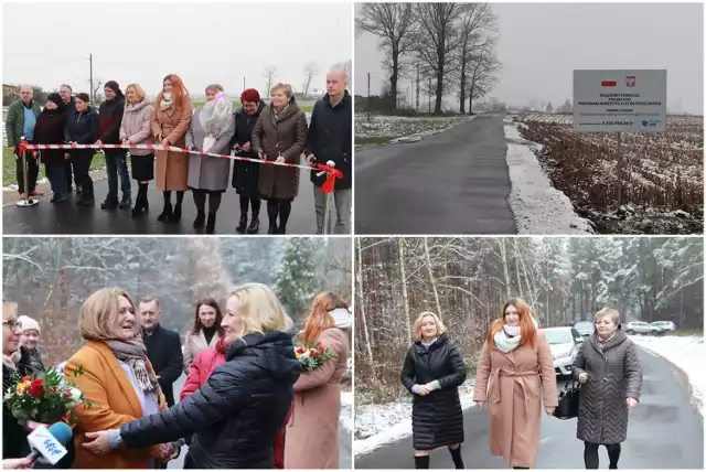 Otwarcie nowych dróg w gminie Lubanie z udziałem minister Anny Gembickiej, 25 listopada 2022 roku.