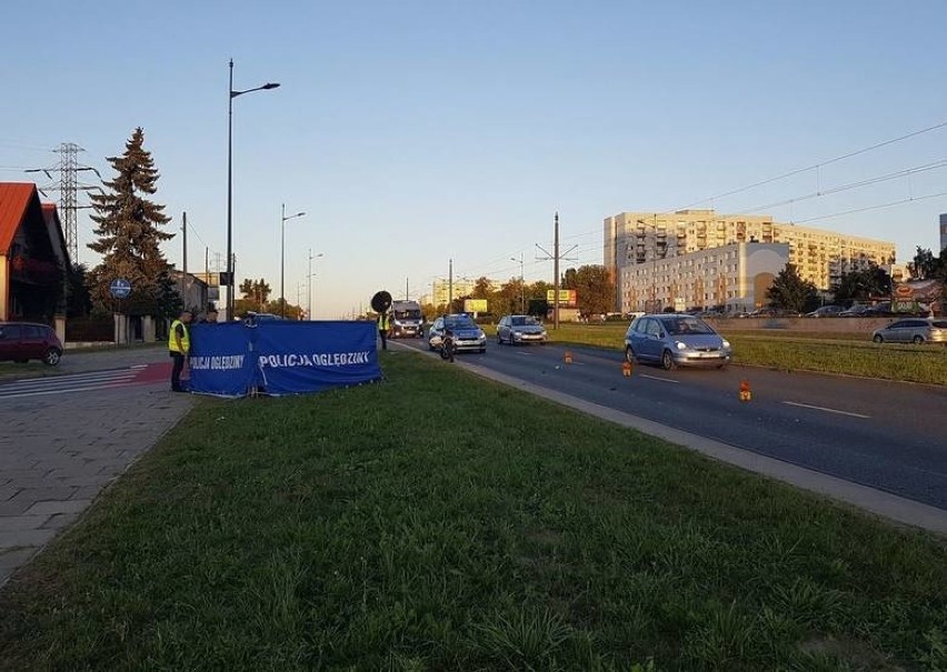 Śmiertelny wypadek motocyklisty na Rokicińskiej w Łodzi