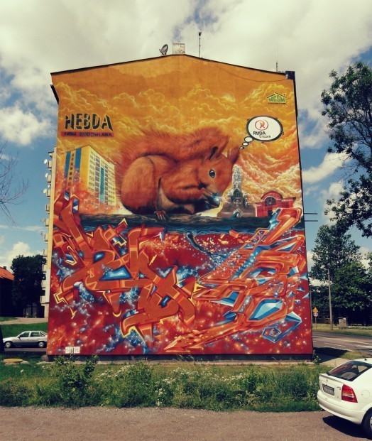 Chorzów: Powstał mural obok Urzędu Miasta. Naprzeciwko Jagiellońskiej