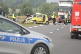 Wypadek pod Manieczkami kraksa trzech samochodów osobowych w Szymanowie (gm. Śrem) [ZDJĘCIA]