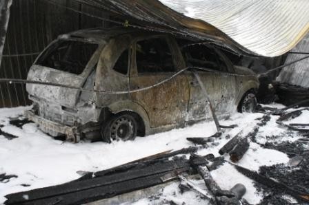 Pożar garaży na Uniejowskiej