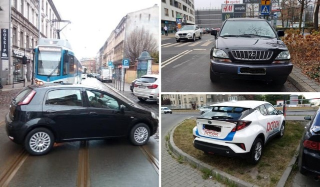 Na torowisku tramwajowym, na trawniku, na drodze rowerowej. Tak parkują krakowscy mistrzowie parkowania