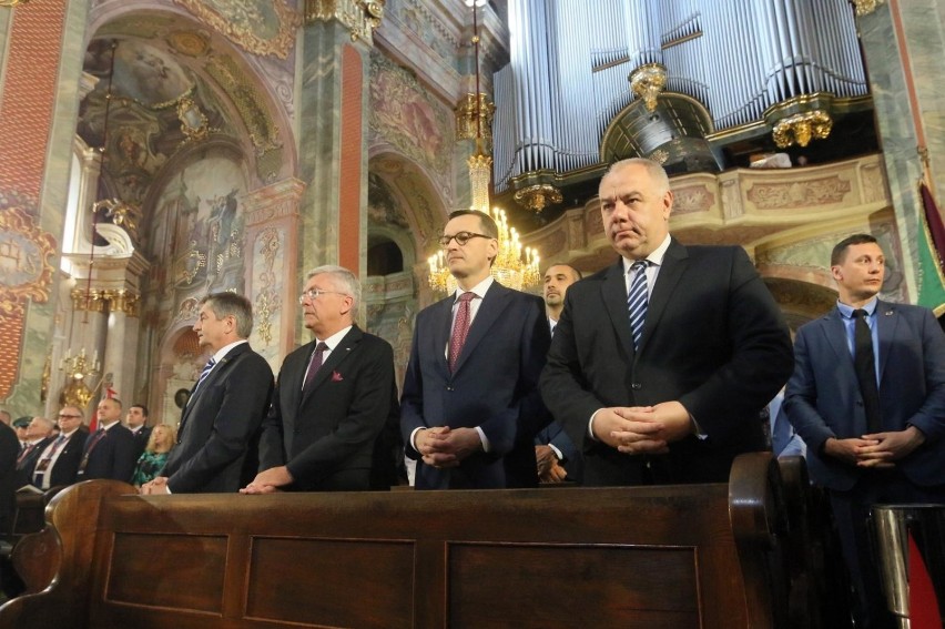 Jacek Sasin w archikatedrze lubelskiej podczas obchodów...