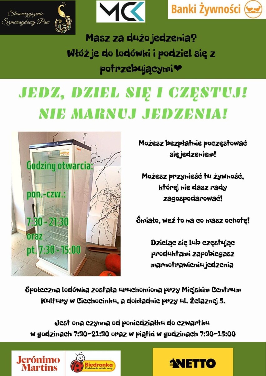 Społeczna lodówka w Ciechocinku. Zostaw i zabierz za darmo jedzenie 