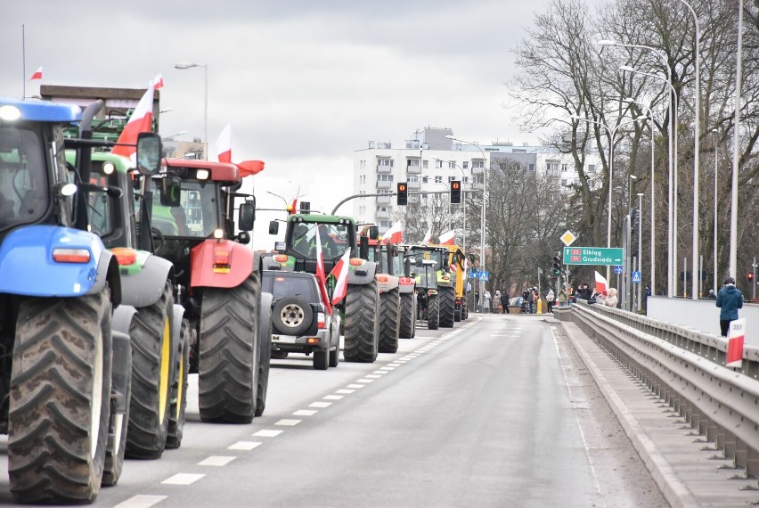 Protest rolniczy w Malborku