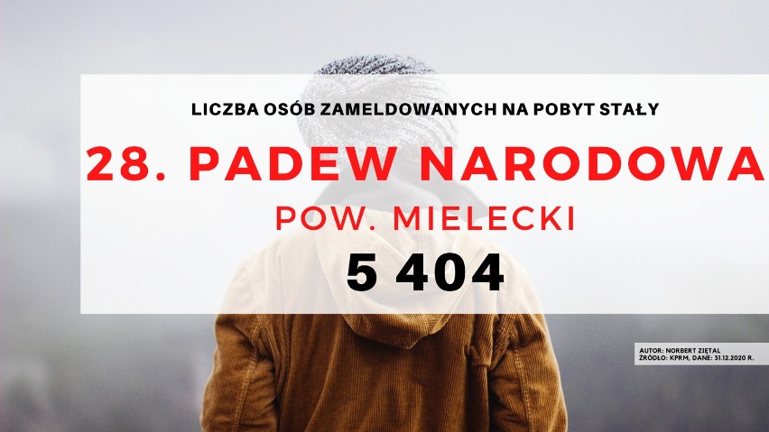 28. miejsce - Padew Narodowa, pow. mielecki: 5 404 osób.