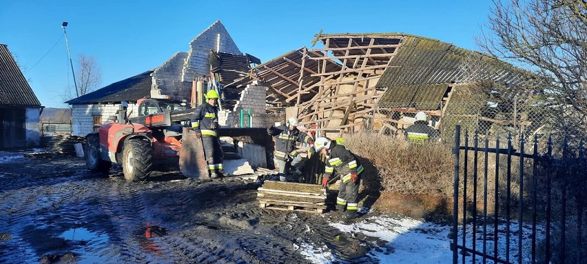 Poważne skutki wichury w powiecie świeckim. W Wielkim Stwolnie druh stracił stodołę