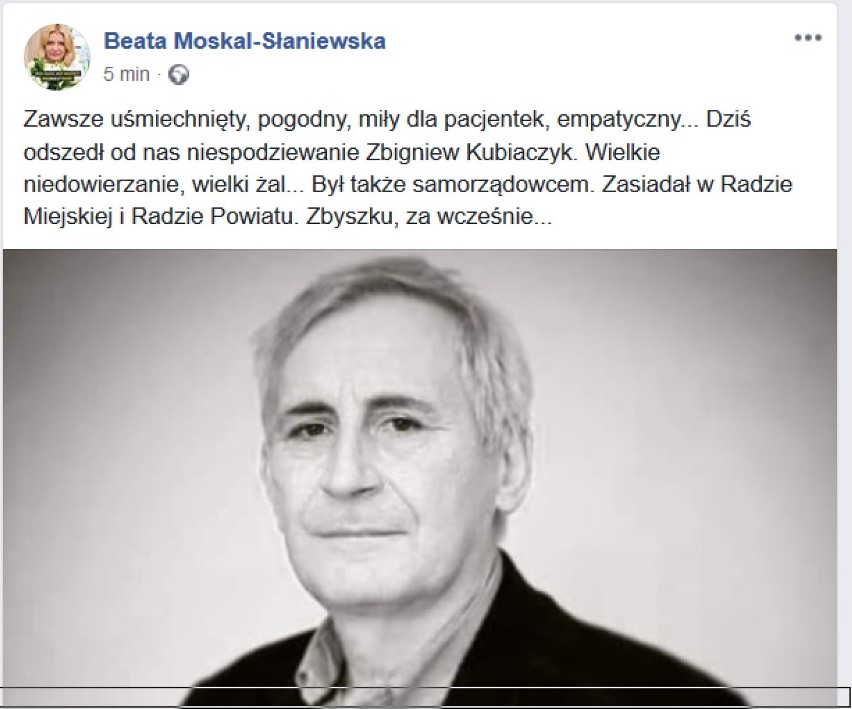Doktor Zbigniew Kubiaczyk nie żyje. Miał 63 lata