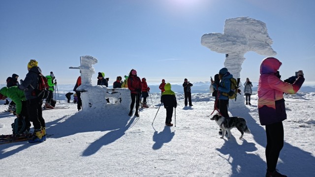 Wierzchołek Pilska (1557 m n.p.m.) leży po stronie słowackiej