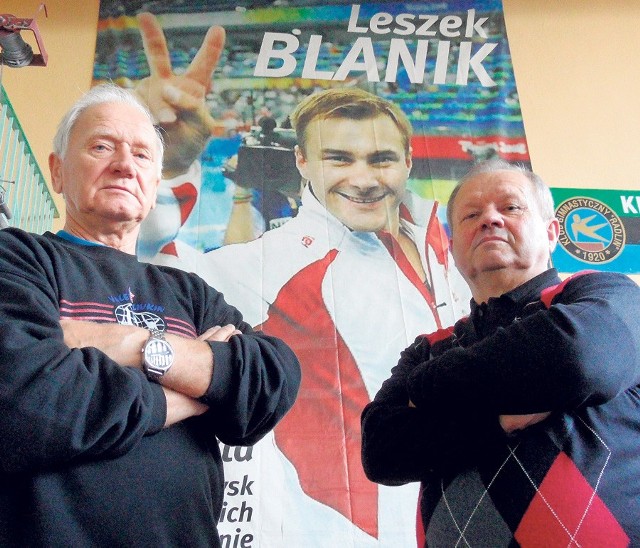 Od lewej: Alfred Kucharczyk, który doprowadził Leszka Blanika do pierwszego mistrzostwa Polski seniorów,  i  Ludwik Blanik