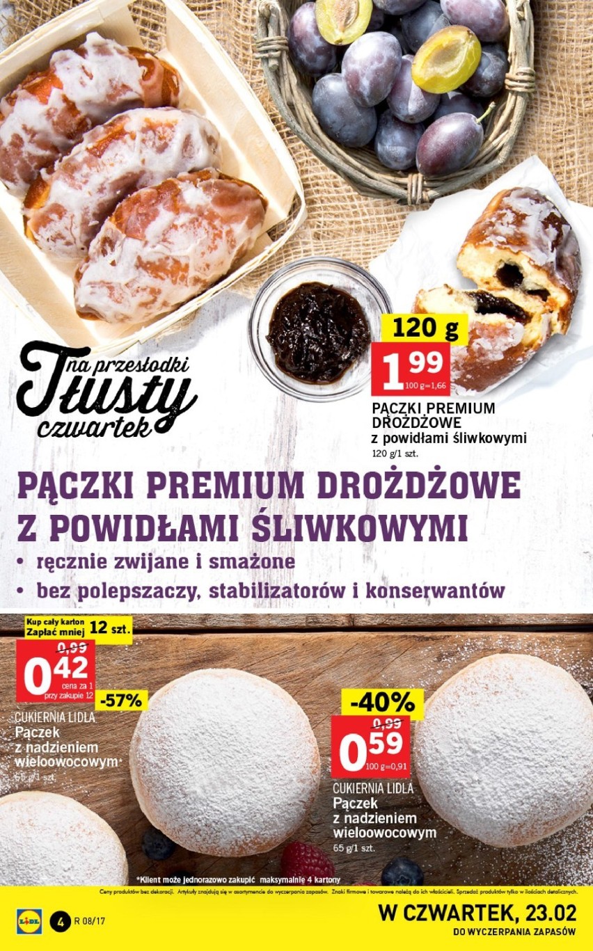 W zestawie taniej. Od czwartku w pomocji w Lidlu pączki z...