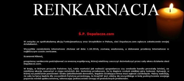 Strona Dopalacze.com w aktualnej odsłonie