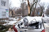 Skutki burzy śnieżnej w Warszawie. Utrudnienia w ruchu, powalone drzewa i przewrócone ciężarówki