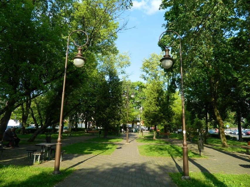 Park na placu Wolności przed rewitalizacją