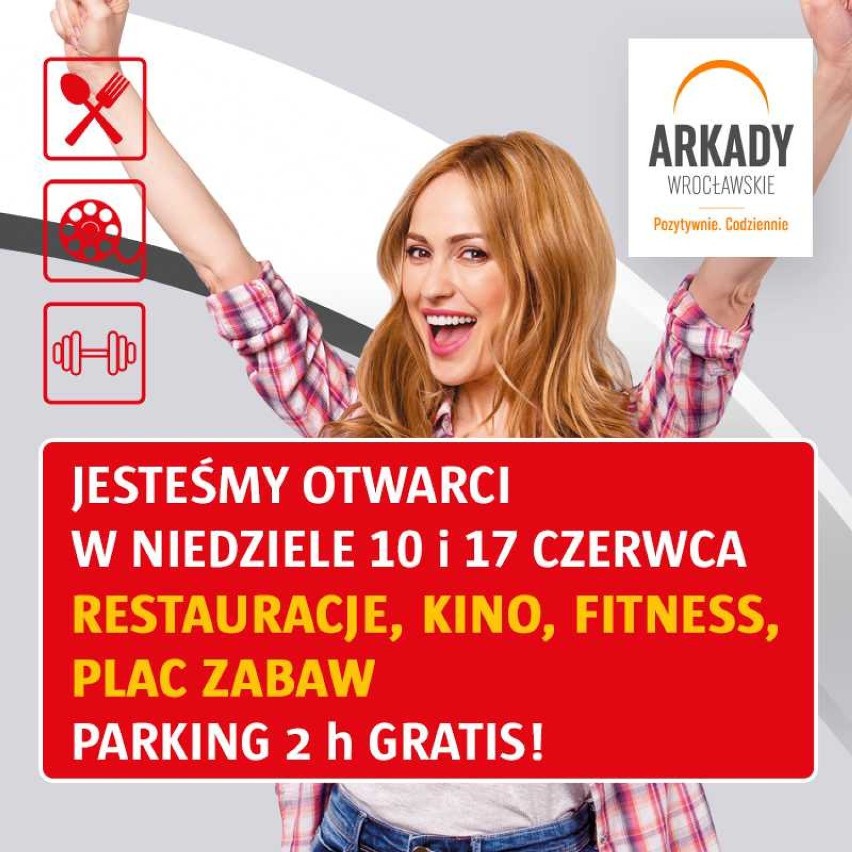 W czerwcowe niedziele niehandlowe w Arkadach Wrocławskich...