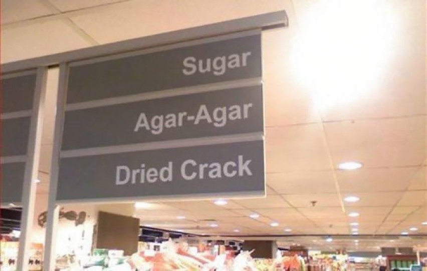 "Cukier, agar, crack"