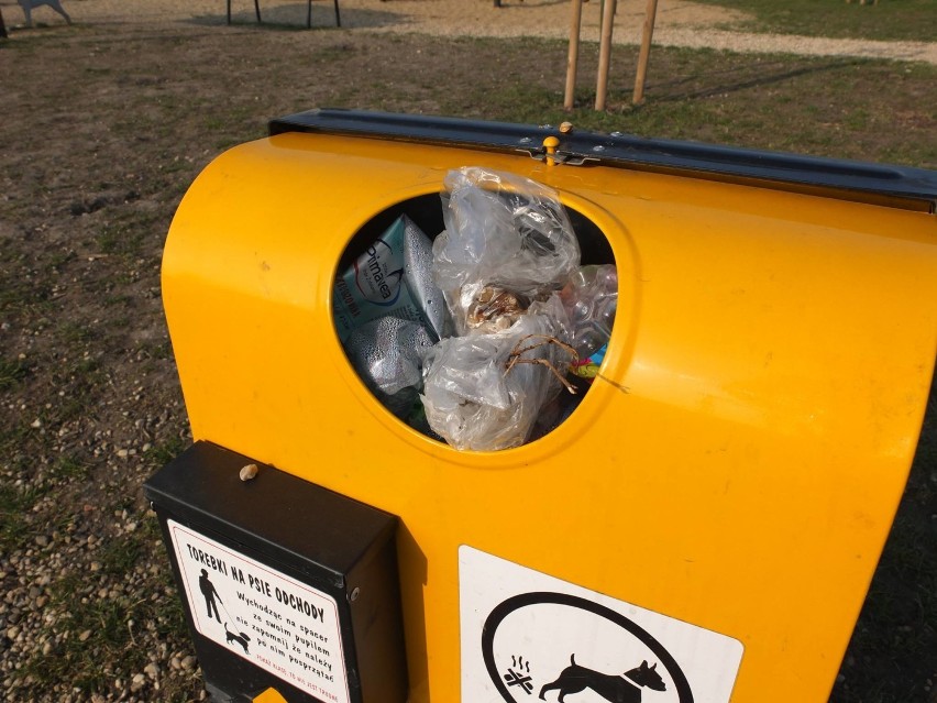 W Opolu śmieci zalegają w koszach