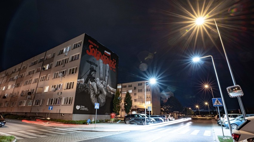 W Polkowicach odsłonięto ogromny mural w podzięce dla Solidarności. Zobaczcie wyjątkowe zdjęcia