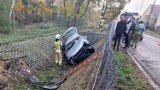 Groźny wypadek w Murzynowie koło Skwierzyny. Młody kierowca wjechał do rowu
