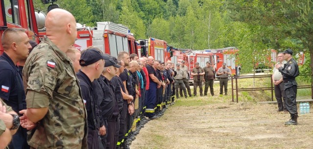 Strażacy z powiatu lublinieckiego ćwiczyli w leśnictwie Kalina