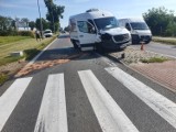 Wypadek w Sławutówku z udziałem samochodu osobowego i dostawczaka