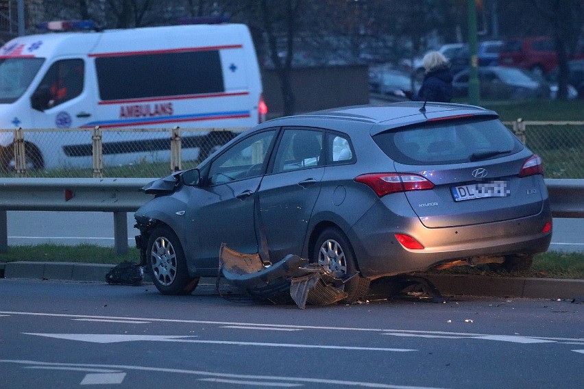 Wypadek na ulicy Sikorskiego w Legnicy.