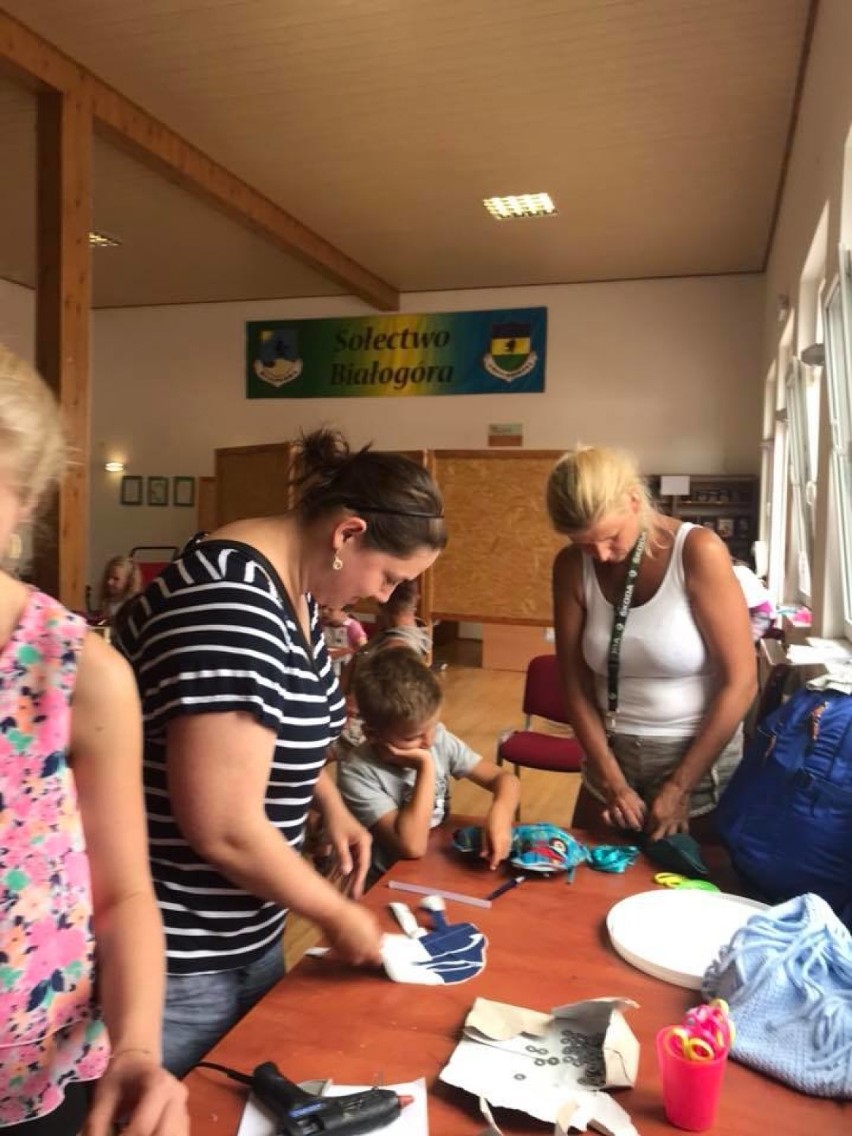 Letnie Warsztaty w gminie Krokowa (2018): Białogóra - warsztaty robienia EKO maskotek
