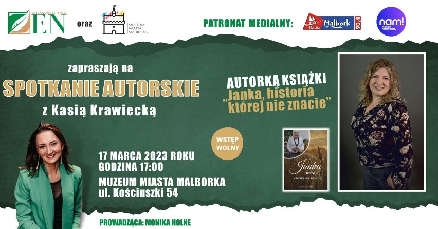 "Janka. Historia, której nie znacie" to opowieści babci spisane przez Katarzynę Krawiecką. Spotkanie z autorką odbędzie się w Muzeum Miasta