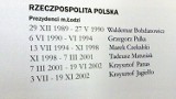 Tablica upamiętniająca prezydentów Łodzi bez Jerzego Kropiwnickiego