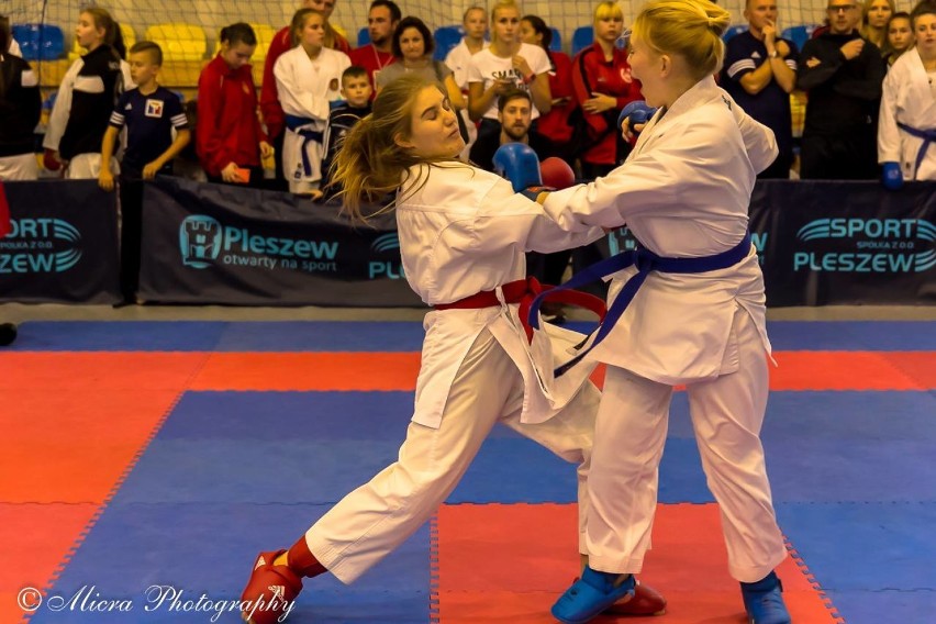 Sakura Rumia na mistrzostwach karate juniorów w Pleszewie...